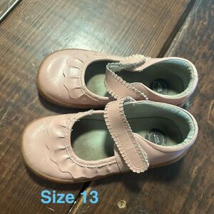 Livie & Luca Pink Mary Jane Shoes with Ruffle Strap girls 13